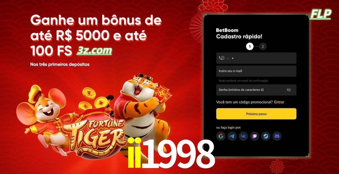 ii1998 cassino Brasil bônus de boas-vindas até R$5000 e 100 free spins